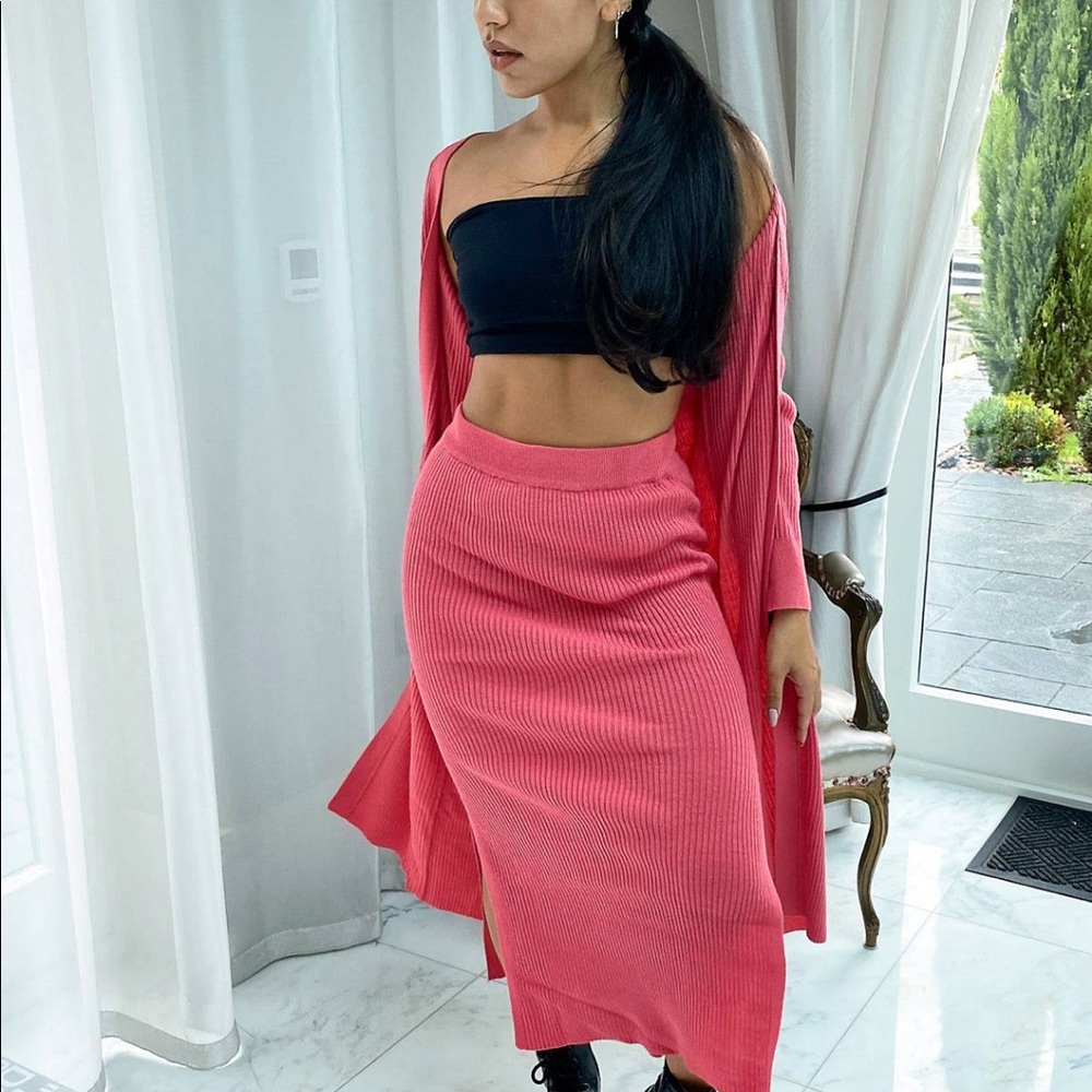 Pink ASOS Design Knitted Skirt